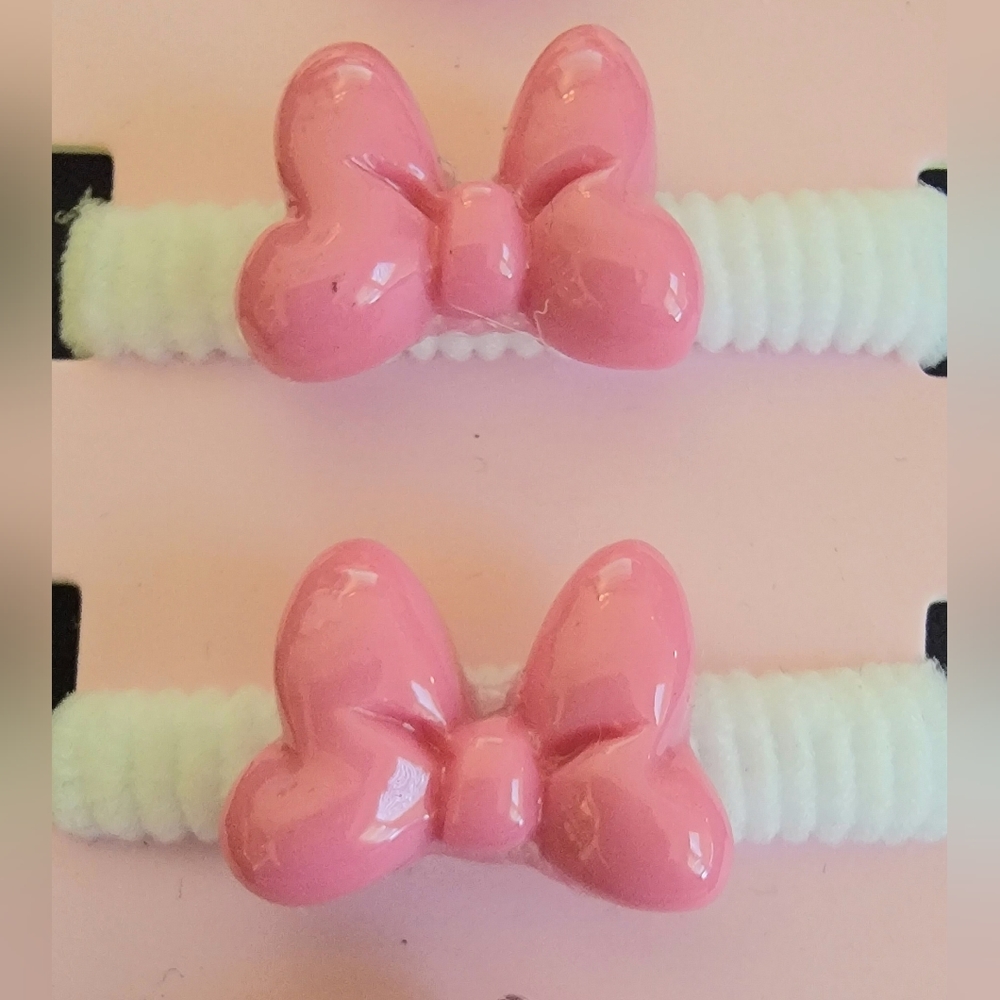NWT! Disney 6 pack Minnie Mouse Ponytail Holders toddler little girl scrunchie - Picture 3 of 5